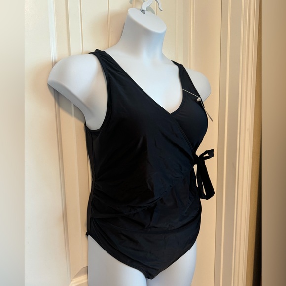 NWT Summer Mae Maternity One Piece Tie Front Bathing Swimsuit, Size Large - Picture 7 of 12
